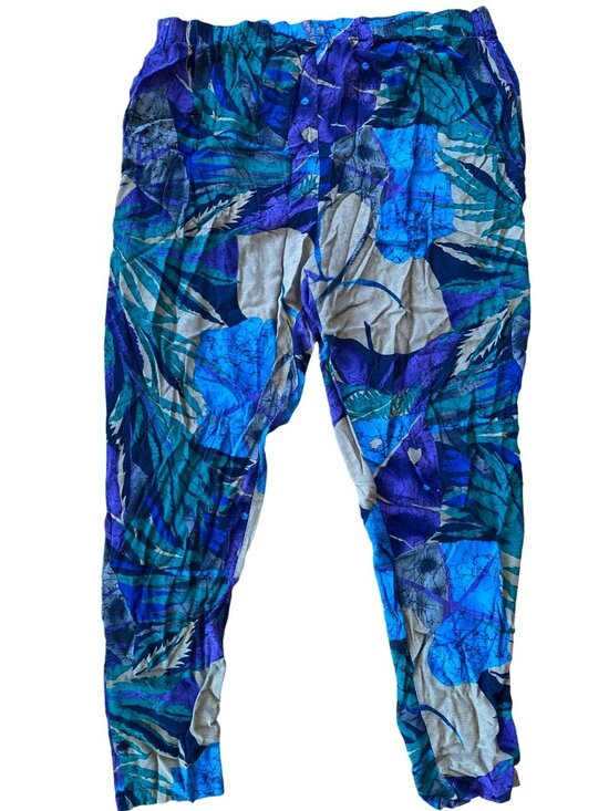 Forenza Pants - Vintage Forenza 80s Harem Pants Print MC Hammer Rayon Large